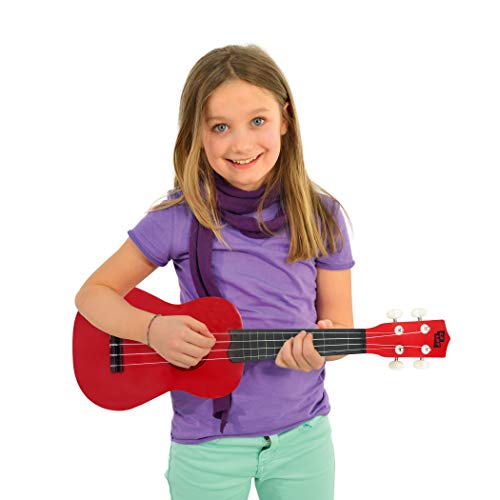 Red Soprano Ukulele for Beginners, Students, and Kids