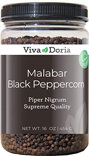 Malabar Peppercorn Whole Black Pepper Grinder Refill 16 oz