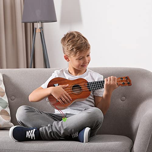 Raimy 17in Kids Ukulele Guitar - Mini Guitar for Children/Musical Instruments/Educational Toys/Toddler Kids Boys Girls Beginner with Picks (Mahogany)