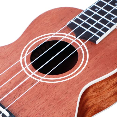 21 inch Mahogany Soprano Ukulele Bundle Kit for Beginners Kids and Adults with Gig Bag Strap Picks Tuner and Nylon Strings