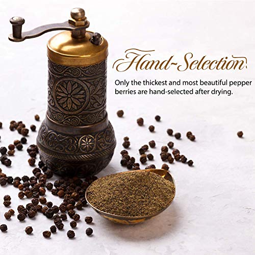 Organic Peppercorns - USDA Organic Whole Black Tellicherry Peppercorns - 1 lb. Bag - Steam Sterilized All Natural Organic Black Pepper - Perfect for Grinder Refill