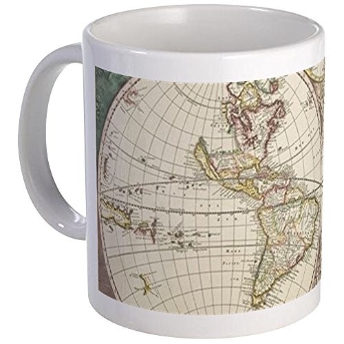 Vintage World Map (1680) Mugs: Ceramic Coffee Mug