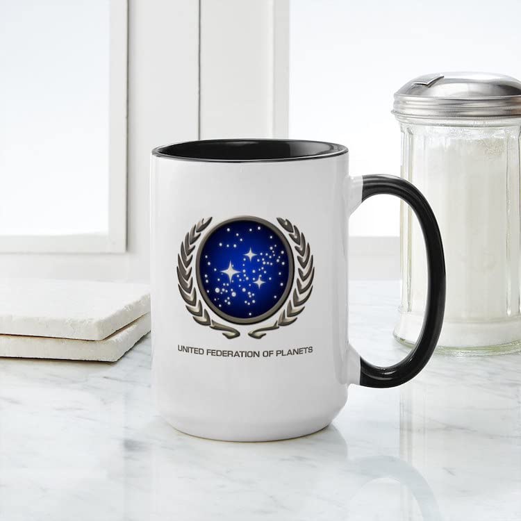 STAR TREK UFP Insignia Large Mug: 15 oz Ceramic Coffee Mug