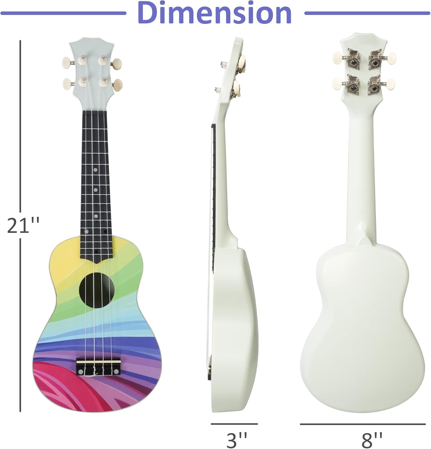 Beginners 21 Soprano Ukulele Starter Kit for Kids and Adults